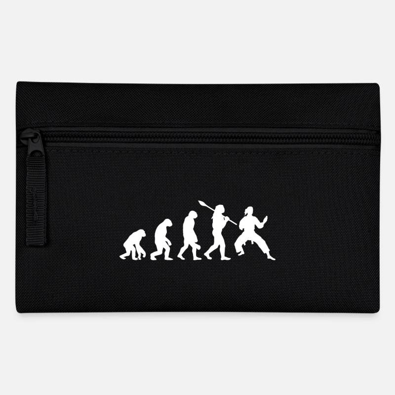 Evolution of Karate Martial Arts Sensei Dojo Gift - Pencil Case - black