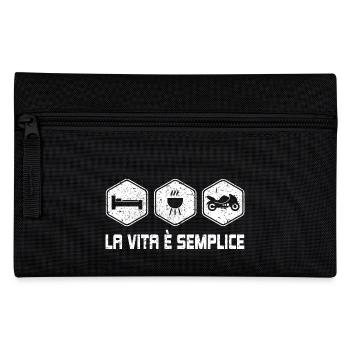 LA VITA È SEMPLICE - MOTO - Federtasche - Schwarz - Vorne