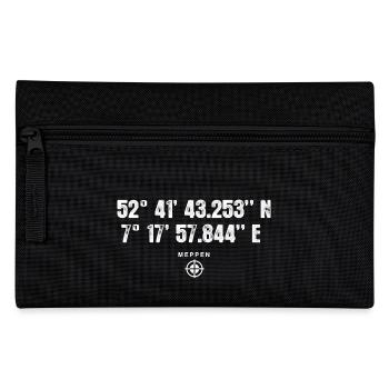 Meppen Geocacher Geschenk Standort GPS Stadt - Federtasche - Schwarz - Vorne