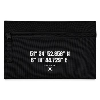 Kevelaer Geocacher Geschenk Standort GPS Stadt - Federtasche - Schwarz - Vorne