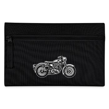 Motorcycle / Classic Motorcycle 04_white - Pencil Case - black - Front
