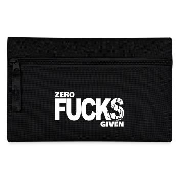 Zero Fucks Given White - Federtasche - Schwarz - Vorne