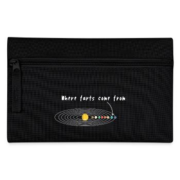 Planeten Weltall Farzen Furz Shirt Geschenk Lustig - Federtasche - Schwarz - Vorne