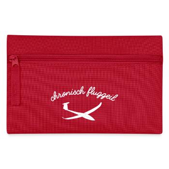 Segelflieger gliding Spruch Geschenk Segelfluzeug - Federtasche - Rot - Vorne