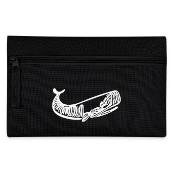 Vector Whale Drawing Style - Pencil Case - black - Front