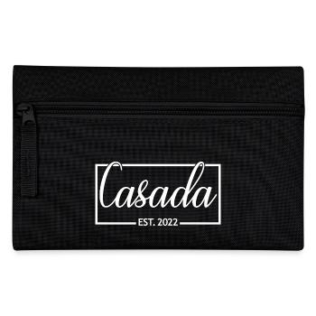 Casada Est. 2022 Wedding Anniversary Married Women - Pencil Case - black - Front