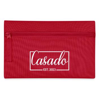 2023 Fête de mariage du marié de fiançailles - Trousse - rouge - Devant