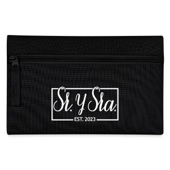 Sr. Y Sra. Est. 2023 - Hochzeitsgeschenk für Männer & Frauen - Federtasche - Schwarz - Vorne