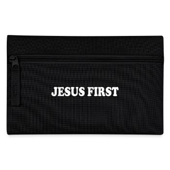 Jesus first - Federtasche - Schwarz - Vorne