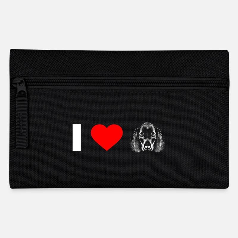 Dackel-Liebe - Federtasche - Schwarz