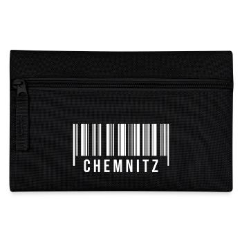 Erzgebirge Strichcode Chemnitz - Federtasche - Schwarz - Vorne
