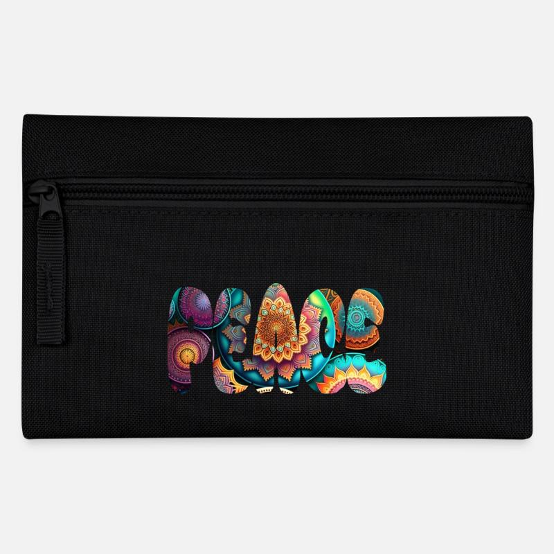 PEACE - Federtasche - Schwarz