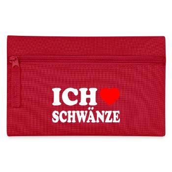 Ich liebe schwänze - Federtasche - Rot - Vorne