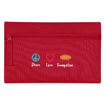 Peace Love Trampoline - Trousse - rouge - Devant
