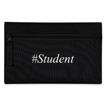 #Student Logo White - Pencil Case - black - Front