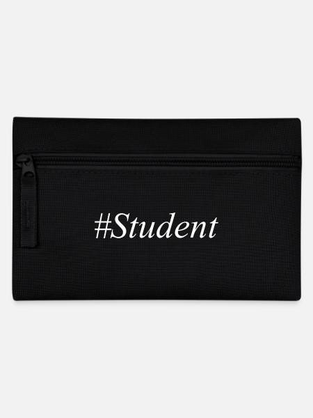 #Student Logo Weiß - Federtasche - Schwarz