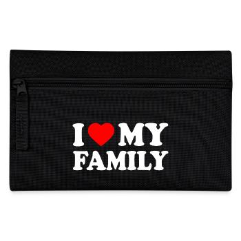 I love my family - Federtasche - Schwarz - Vorne
