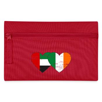 Vereinigte Arabische Emirate Irland Flagge Herz - Federtasche - Rot - Vorne