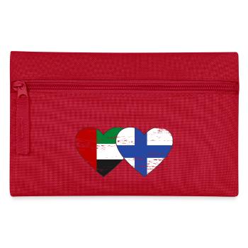Vereinigte Arabische Emirate Finnland Flagge Herz - Federtasche - Rot - Vorne