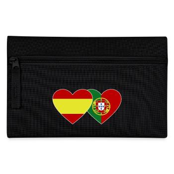 Espagne Portugal Drapeau Coeur - Trousse - noir - Devant