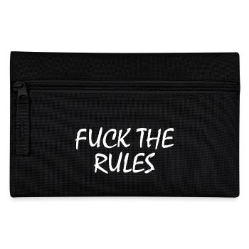 Fuck the rules - Federtasche - Schwarz - Vorne