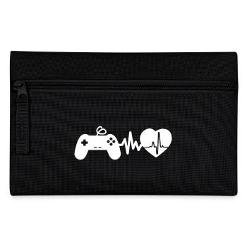 Gaming ist Leben Herzschlag für Gamer - Federtasche - Schwarz - Vorne