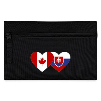 Kanada Slowakei Flagge Herz - Federtasche - Schwarz - Vorne