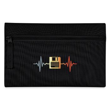 Retro Diskette EKG - Federtasche - Schwarz - Vorne