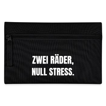 Zwei Räder, Null Stress. - Federtasche - Schwarz - Vorne