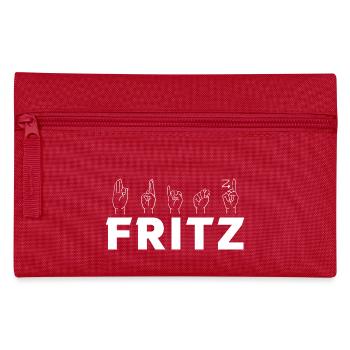 Gebärdensprache Fritz - Federtasche - Rot - Vorne