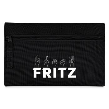 Gebärdensprache Fritz - Federtasche - Schwarz - Vorne