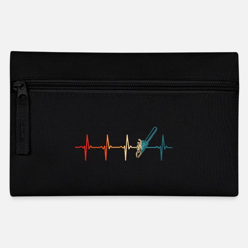 Tronçonneuse Heartbeat Lumberjack Raquette à bâton en bois - Trousse - noir