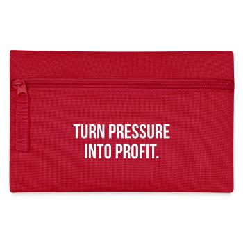 TURN PRESSURE INTO PROFIT. | Greyline Official - Pencil Case - red - Front