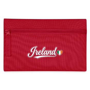 Scénario irlandais avec un cœur de drapeau Fan patriotique - Trousse - rouge - Devant