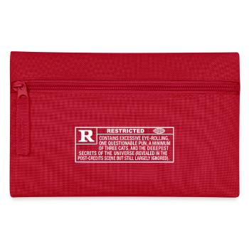 Restricted Warning Retro Humor - Pencil Case - red - Front