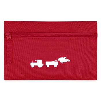 Kirchweih Traktor mit Hänger - Federtasche - Rot - Vorne