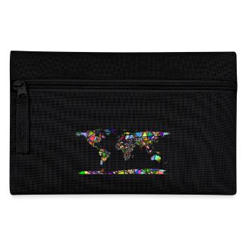 Abstract world map - Pencil Case - black - Front