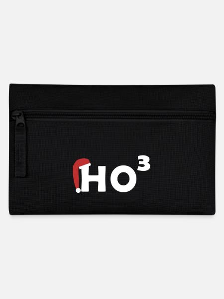 HO HO HO | Weihnachten | HO hoch 3 - Federtasche - Schwarz