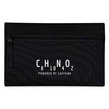 Powered by Caffeine: C8H10N4O2 - Pencil Case - black - Front