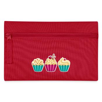 Cupcake - Muffin - Donut - Ice cream - chocolate - - Pencil Case - red - Front