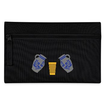Geripptes mit Bembel - Federtasche - Schwarz - Vorne