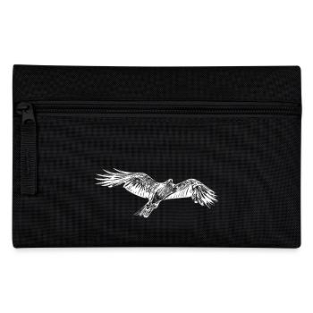 Eleganter fliegender Falke - Federtasche - Schwarz - Vorne