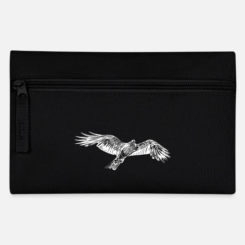 Eleganter fliegender Falke - Federtasche - Schwarz
