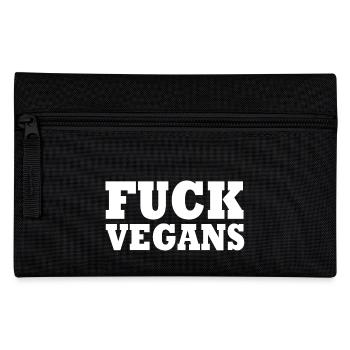 Fuck Vegans - Federtasche - Schwarz - Vorne