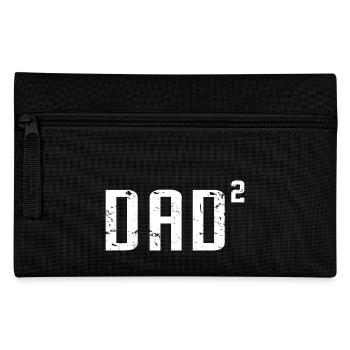DAD von 2 - lustige Vatertagsgeschenk - Papa zwei Kinder - Federtasche - Schwarz - Vorne