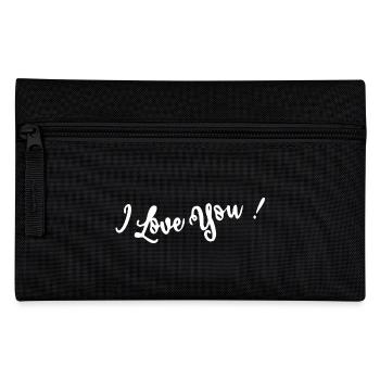 I LOVE YOU. SAINT VALENTIN. JE T'AIME. I LOVE YOU. - Trousse - noir - Devant