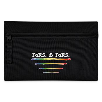 Lesbian mrs and mrs white LGBT lgbtqi queer - Federtasche - Schwarz - Vorne