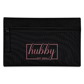 Hubby Est. 2023 Fiançailles pour le mariage du marié - Trousse - noir - Devant
