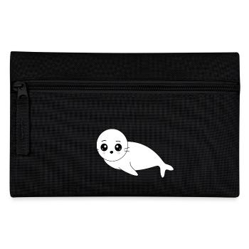 seal white seals seal seals animals - Pencil Case - black - Front