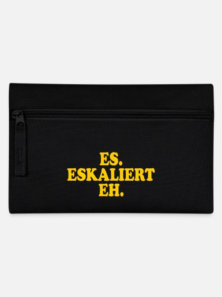 Es eskaliert eh - Federtasche - Schwarz